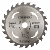 TCT Construction Circular Saw Blade, 250 x 30mm, 24T