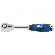 Draper Expert Soft Grip Reversible Ratchet, 1/4 Sq. Dr., 72 Tooth