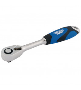 Draper Expert Soft Grip Reversible Ratchet, 1/4 Sq. Dr., 72 Tooth