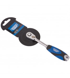 Draper Expert 60 Tooth Micro Head Reversible Soft Grip Ratchet, 1/4 Sq. Dr.
