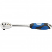 60 Tooth Micro Head Reversible Soft Grip Ratchet, 3/8 Sq. Dr.