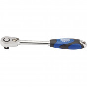 60 Tooth Micro Head Reversible Soft Grip Ratchet, 1/2 Sq. Dr.
