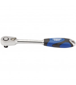 Draper Expert 60 Tooth Micro Head Reversible Soft Grip Ratchet, 1/2 Sq. Dr.