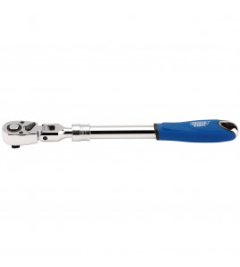 Draper Expert Flexible Head Extending Reversible Ratchet, 1/2 Sq. Dr., 72 Tooth