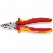 KNIPEX 97 78 180 SB Crimping Pliers for wire ferrules insulated with multi-component grips, VDE-tested, 180mm