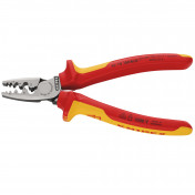 KNIPEX 97 78 180 SB Crimping Pliers for wire ferrules insulated with multi-component grips, VDE-tested, 180mm