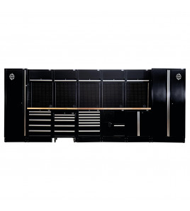 BUNKER 25 Piece Modular Storage Combo with Hardwood Worktop, 4915mm
