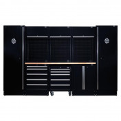 BUNKER 16 Piece Modular Storage Combo with Hardwood Worktop, 3240mm