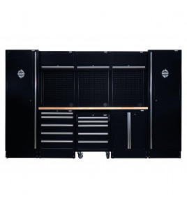 BUNKER® 16 Piece Modular Storage Combo with Hardwood Worktop, 3240mm