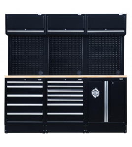 BUNKER® 14 Piece Modular Storage Combo with Hardwood Worktop, 2040mm