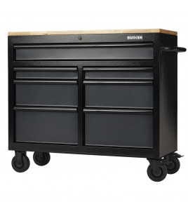 BUNKER® 7 Drawer Workbench Roller Tool Cabinet, 41, Grey
