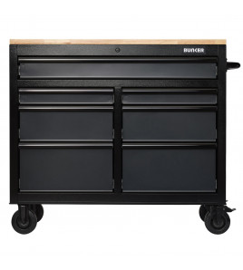 BUNKER® 7 Drawer Workbench Roller Tool Cabinet, 41, Grey