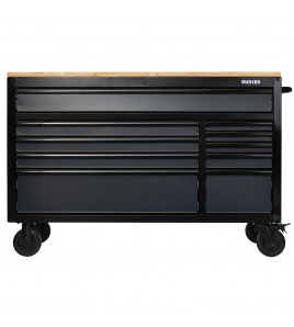 BUNKER® 10 Drawer Workbench Roller Tool Cabinet, 56, Grey