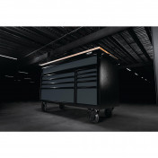 BUNKER® 10 Drawer Workbench Roller Tool Cabinet, 56, Grey