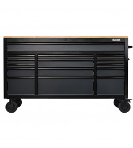 BUNKER® 15 Drawer Workbench Roller Tool Cabinet, 61, Grey
