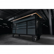 BUNKER® 15 Drawer Workbench Roller Tool Cabinet, 61, Grey