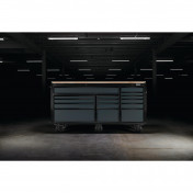 BUNKER® 15 Drawer Workbench Roller Tool Cabinet, 72, Grey