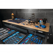 BUNKER® 15 Drawer Workbench Roller Tool Cabinet, 72, Grey