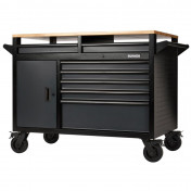 BUNKER 14 Drawer Multi-Functional Workbench Roller Tool Cabinet, 48, Grey