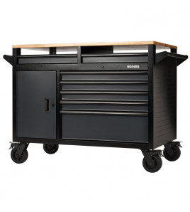 BUNKER 14 Drawer Multi-Functional Workbench Roller Tool Cabinet, 48, Grey