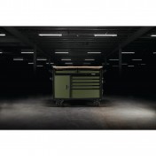 BUNKER 14 Drawer Multi-Functional Workbench Roller Tool Cabinet, 48, Green