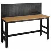 BUNKER Workbench with Hardwood Worktop and Power Pegboard, 1830mm