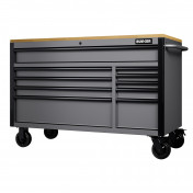 BUNKER 10 Drawer Workbench Roller Tool Cabinet, 56, Light Grey