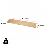 BUNKER Modular Hardwood Worktop, 1360mm