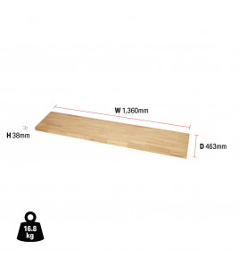 BUNKER Modular Hardwood Worktop, 1360mm