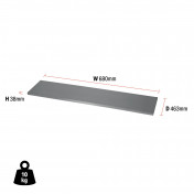 BUNKER® Modular Stainless Steel Worktop, 680mm