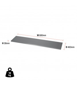 BUNKER® Modular Stainless Steel Worktop, 680mm