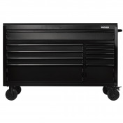 BUNKER 10 Drawer Workbench Roller Tool Cabinet with Black Stainless Steel Worktop, 56