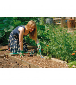 Stainless Steel Heavy Duty Soft Grip Fork, Trowel and Weeder Set (3 Piece)