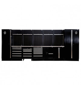 BUNKER 25 Piece Modular Storage Combo with Sink and Stainless Steel Worktop, 4915mm