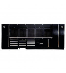 BUNKER 25 Piece Modular Storage Combo with Stainless Steel Worktop 4915mm