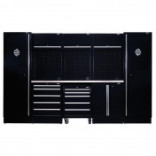 BUNKER 16 Piece Modular Storage Combo with Stainless Steel Worktop, 3240mm