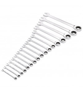 Draper HI-TORQ® Metric Ratchet Combination Spanner Set (17 Piece)