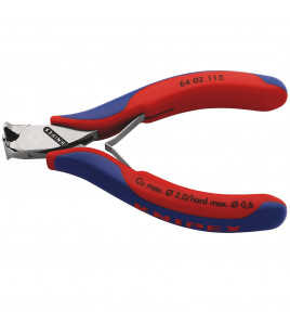 KNIPEX 64 02 115 Electronics End Cutting Nipper with Multi-Component Grips, 115mm