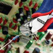 KNIPEX 64 32 120 Electronics End Cutting Nipper with Multi-Component Grips, 120mm