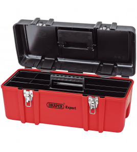 Draper Expert Plastic Tool Box with Tote Tray, 580mm