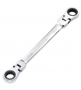 Draper HI-TORQ® Metric Flexible Head Double Ring Ratchet Spanner, 14 x 15mm