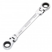 Draper HI-TORQ® Metric Flexible Head Double Ring Ratchet Spanner, 16 x 17mm
