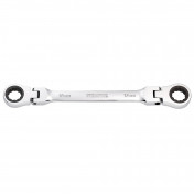 Draper HI-TORQ® Metric Flexible Head Double Ring Ratchet Spanner, 16 x 17mm