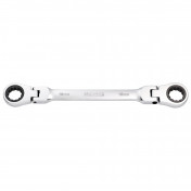 Draper HI-TORQ® Metric Flexible Head Double Ring Ratchet Spanner, 18 x 19mm