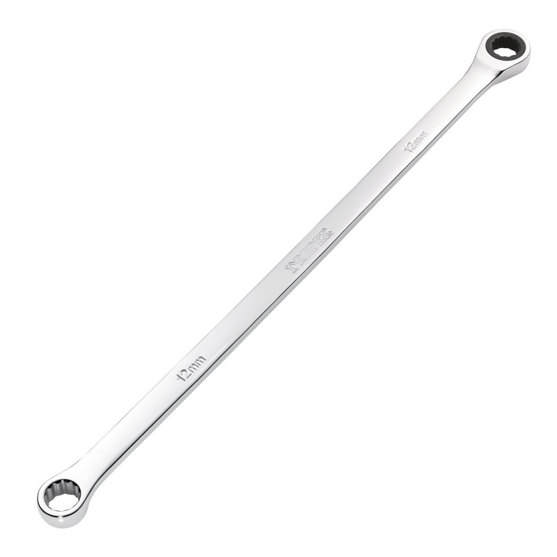 Draper HI-TORQ® Metric Extra-Long Double Ring Ratchet Spanner, 12mm