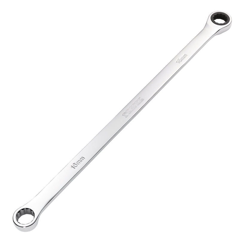 Draper HI-TORQ® Metric Extra-Long Double Ring Ratchet Spanner, 16mm