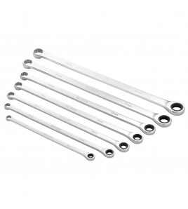 Draper HI-TORQ® Metric Extra-Long Double Ring Ratchet Spanner Set (7 Piece)