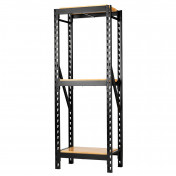 BUNKER 14 Piece Modular 3 Tier Racking with Hardwood Shelving, 750mm