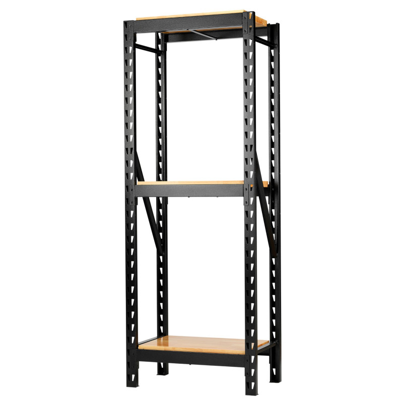BUNKER 14 Piece Modular 3 Tier Racking with Hardwood Shelving, 750mm