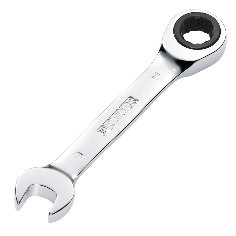 Draper HI-TORQ® Metric Stubby Ratchet Combination Spanner, 9mm